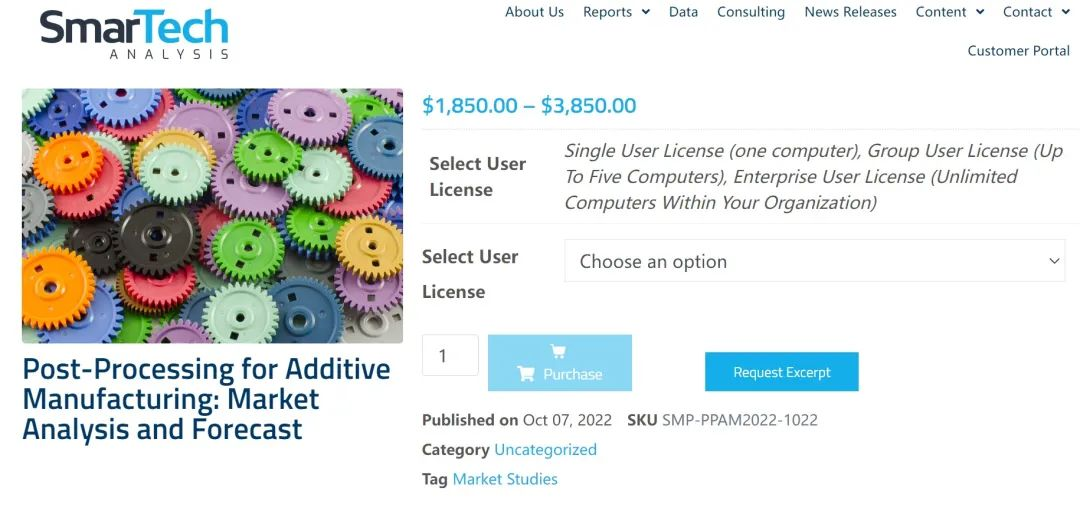 至2031年，3D打印后處理市場規模將達18億美元